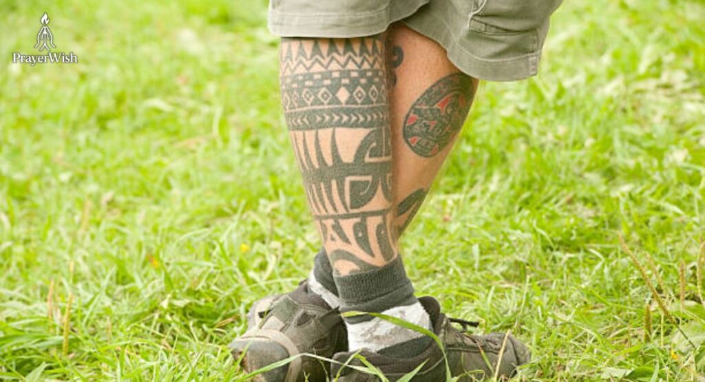 Leg and Thigh Bible Tattoos