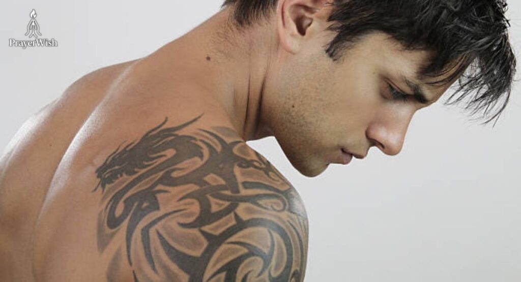 Shoulder and Neck Scripture Tattoos